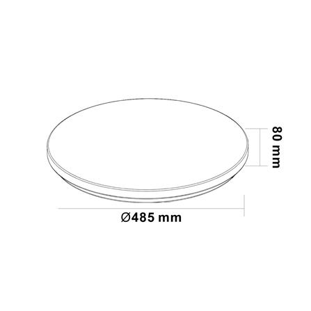 ไฟเพดาน LED SYLVANIA OVALO STARY 19 นิ้ว 50 วัตต์ DAYLIGHT/COOL WHITE/WARM WHITE สีขาว_7