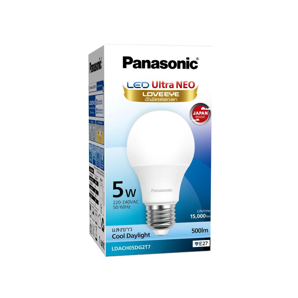 หลอด LED PANASONIC ULTRA NEO 5 วัตต์ DAYLIGHT E27