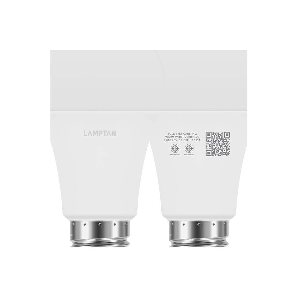 หลอด LED LAMPTAN EYES CARE 14 วัตต์ WARM WHITE E27