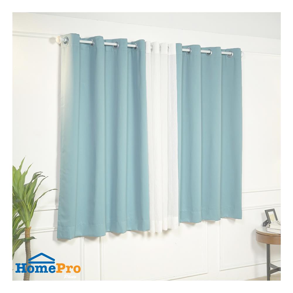 ผ้าม่าน EYELET HOME LIVING STYLE EASY UV 150X160 ซม. สีฟ้า