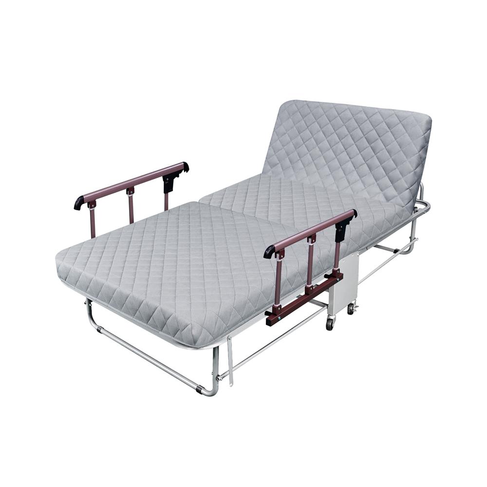 เตียงพับพร้อม TOPPER ราวกั้นพับได้ THAIBULL OLT237-75H สี GREY