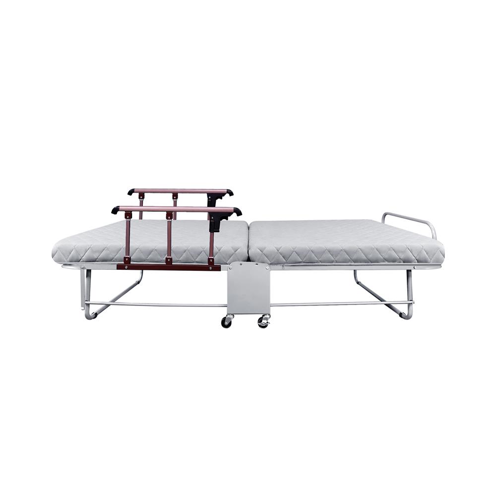 เตียงพับพร้อม TOPPER ราวกั้นพับได้ THAIBULL OLT237-75H สี GREY