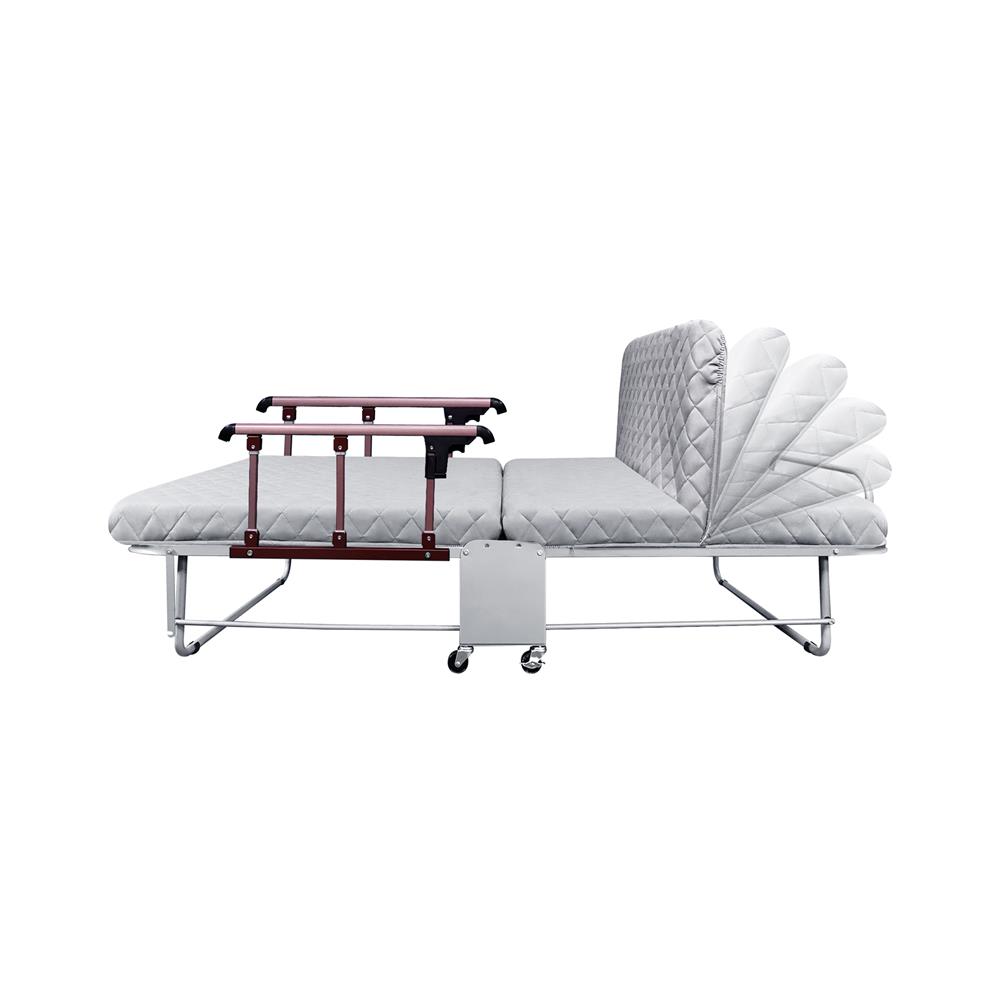 เตียงพับพร้อม TOPPER ราวกั้นพับได้ THAIBULL OLT237-75H สี GREY