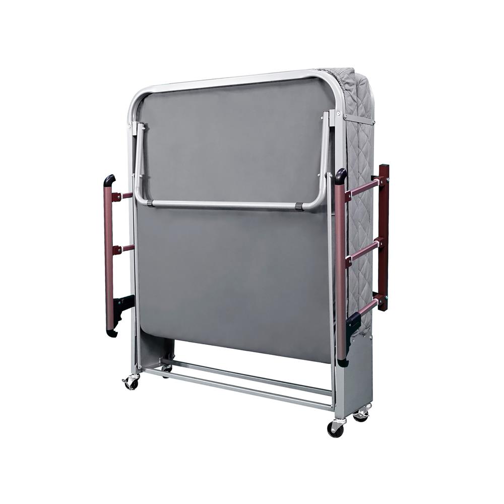 เตียงพับพร้อม TOPPER ราวกั้นพับได้ THAIBULL OLT237-75H สี GREY