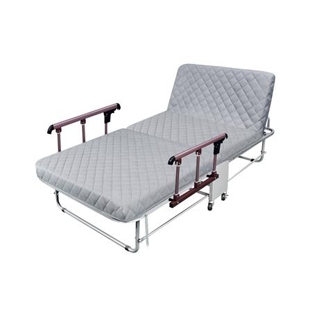 เตียงพับพร้อม TOPPER ราวกั้นพับได้ THAIBULL OLT237-75H สี GREY_0