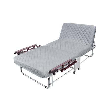 เตียงพับพร้อม TOPPER ราวกั้นพับได้ THAIBULL OLT237-75H สี GREY_1