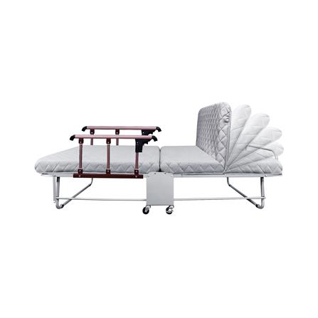 เตียงพับพร้อม TOPPER ราวกั้นพับได้ THAIBULL OLT237-75H สี GREY_3