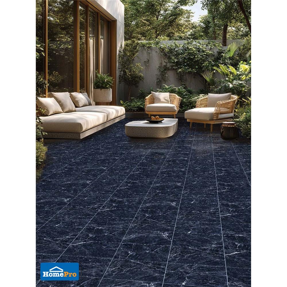 กระเบื้องพื้นพอร์ซเลน 16x16 นิ้ว COTTO เฮอริเคน น้ำเงิน PM 0.96 ตร.ม.