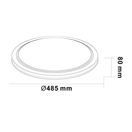 ไฟเพดาน LED SYLVANIA SPARKING SILVER 19 นิ้ว 50 วัตต์ DAYLIGHT/COOL WHITE/WARM WHITE สีขาว_7
