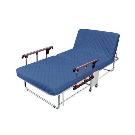 เตียงพับพร้อม TOPPER ราวกั้นพับได้ THAIBULL OLT237-75H สี BLUE_0