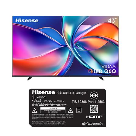 ทีวีคิวแอลอีดี 43 นิ้ว HISENSE (4K, QLED, VIDAA) 43Q6Q_7
