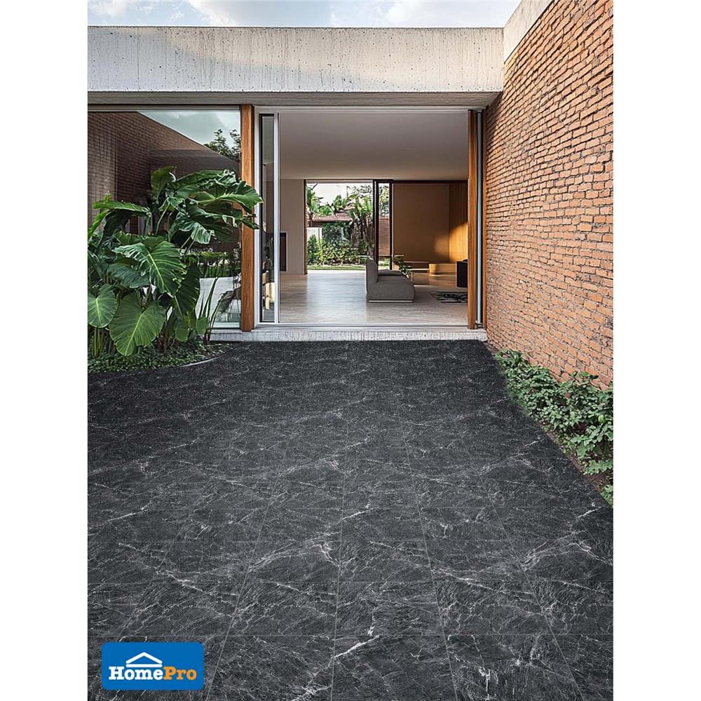 กระเบื้องพื้นพอร์ซเลน 16x16 นิ้ว COTTO เฮอริเคน ดำ PM 0.96 ตร.ม.