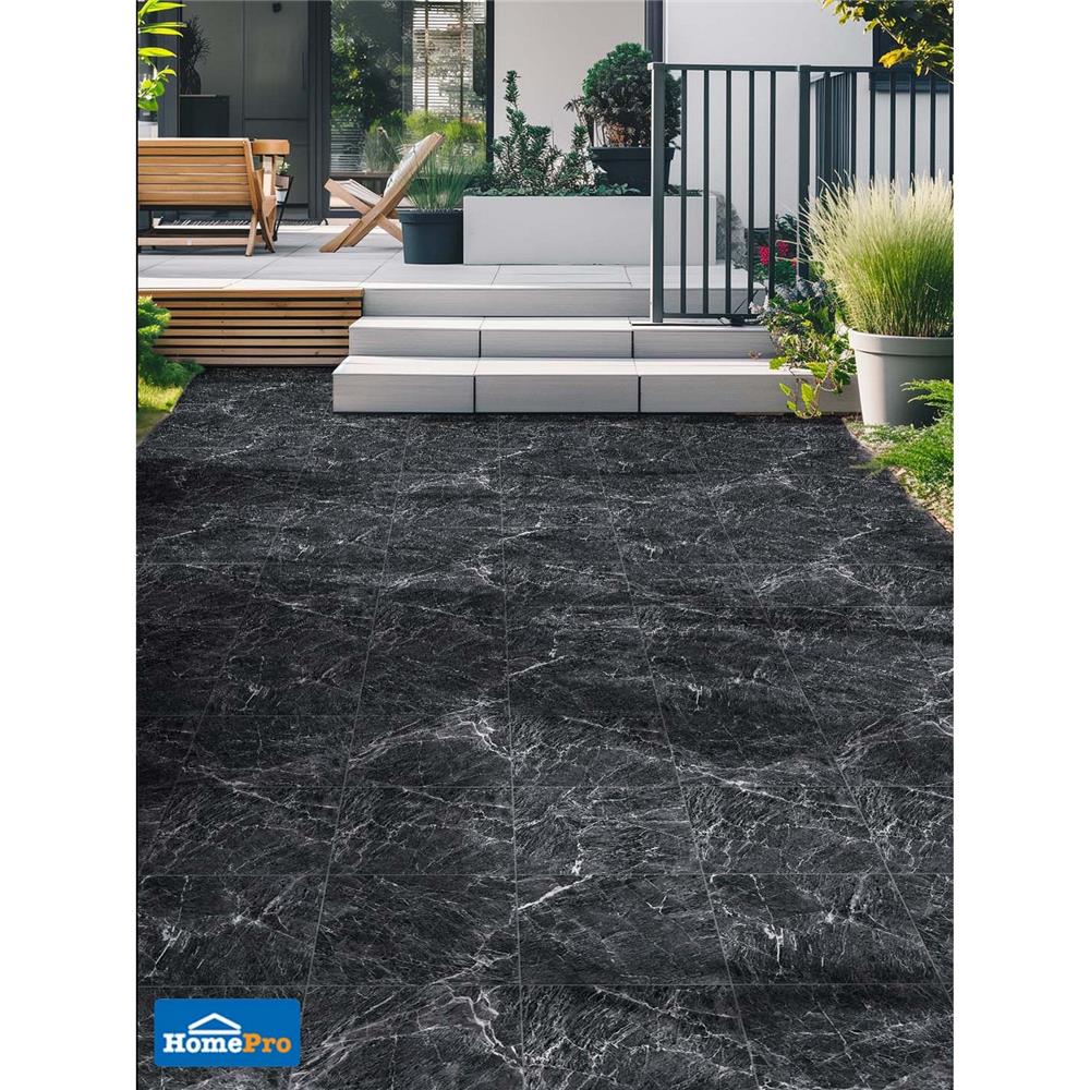 กระเบื้องพื้นพอร์ซเลน 16x16 นิ้ว COTTO เฮอริเคน ดำ PM 0.96 ตร.ม.