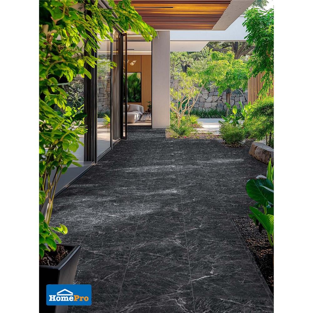 กระเบื้องพื้นพอร์ซเลน 16x16 นิ้ว COTTO เฮอริเคน ดำ PM 0.96 ตร.ม.