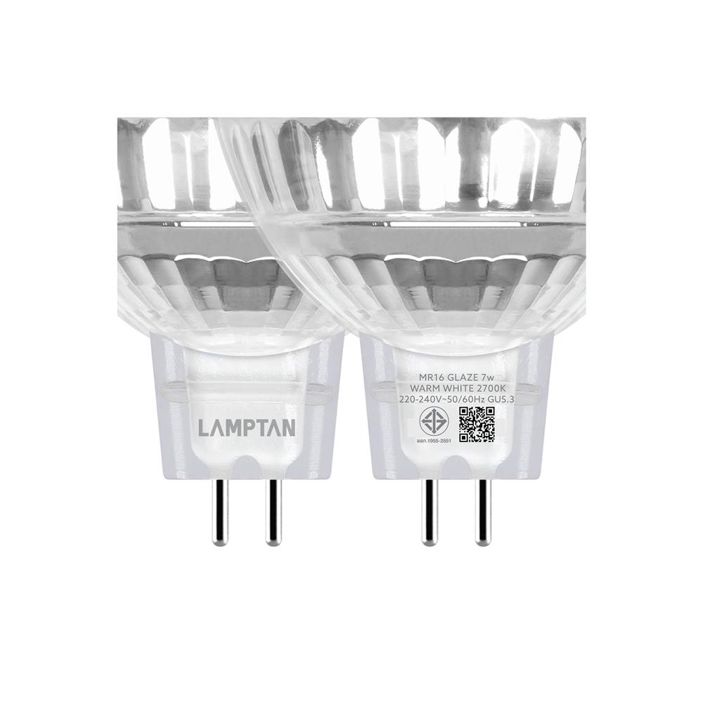 หลอด LED LAMPTAN MR16 GLAZE 7 วัตต์ WARM WHITE GU5.3