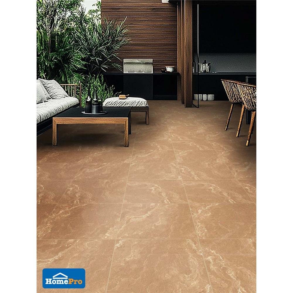 กระเบื้องพื้นพอร์ซเลน 16x16 นิ้ว COTTO อ๊อตโตวา น้ำตาล PM 0.96 ตร.ม.