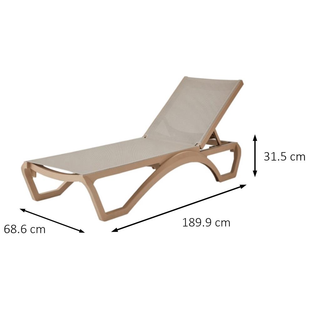 เตียงริมสระ SPRING HALI สีน้ำตาล