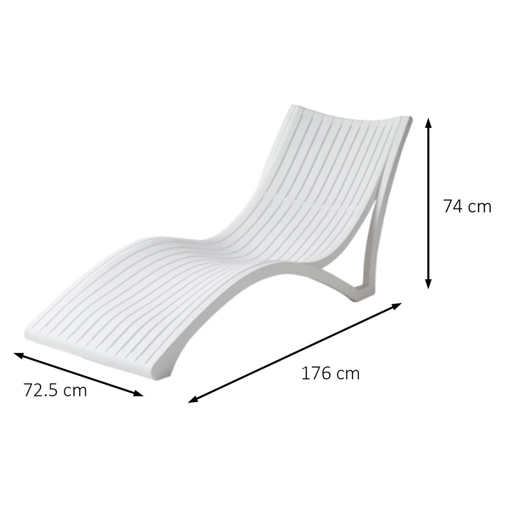 เตียงริมสระ SPRING HAWAII สีขาว