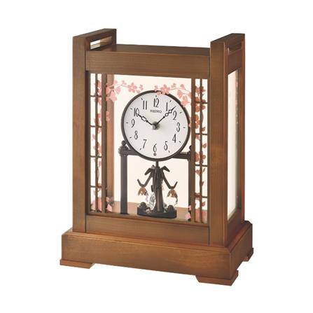 นาฬิกาตั้งโต๊ะ SEIKO CLOCKS 13X9.8 นิ้ว สีน้ำตาล_0