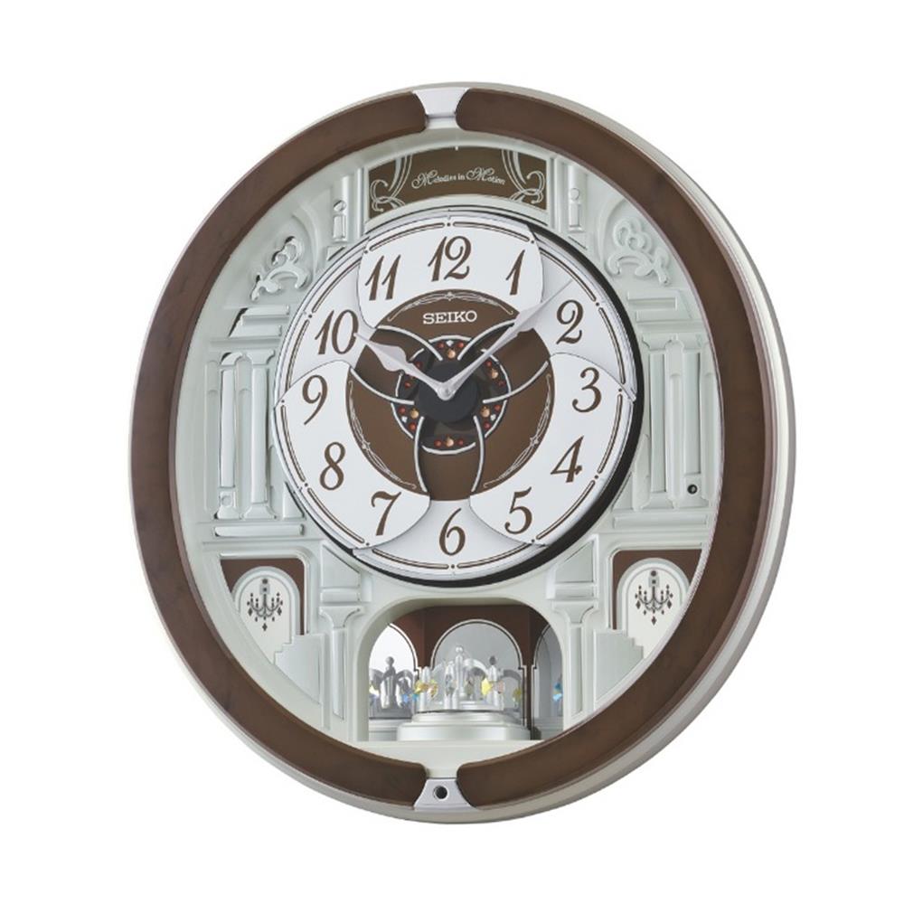 นาฬิกาแขวน SEIKO CLOCKS QXM615B 17X15 นิ้ว สีน้ำตาล