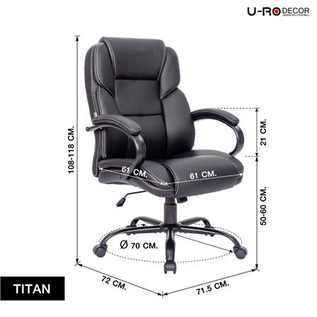 เก้าอี้สำนักงาน U-RODECOR TITAN สีดำ_14