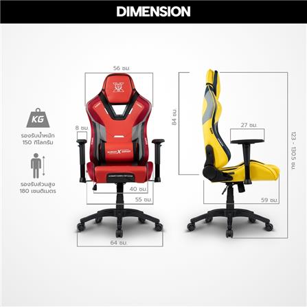 เก้าอี้เกมมิ่ง NUBWO NBCHX118 สีเหลือง_11