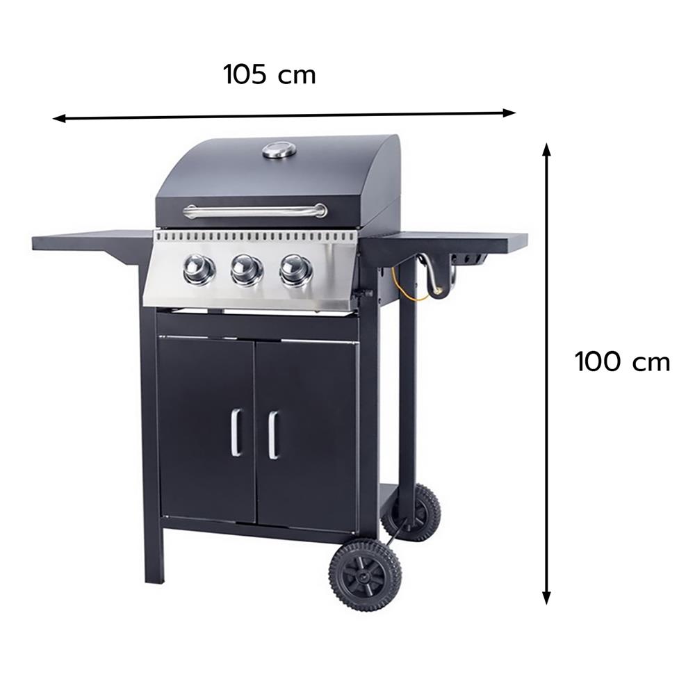 เตา BBQ แก๊ส 2 หัว และเตาด้านข้าง SPRING NOVAGRILL DELUXE