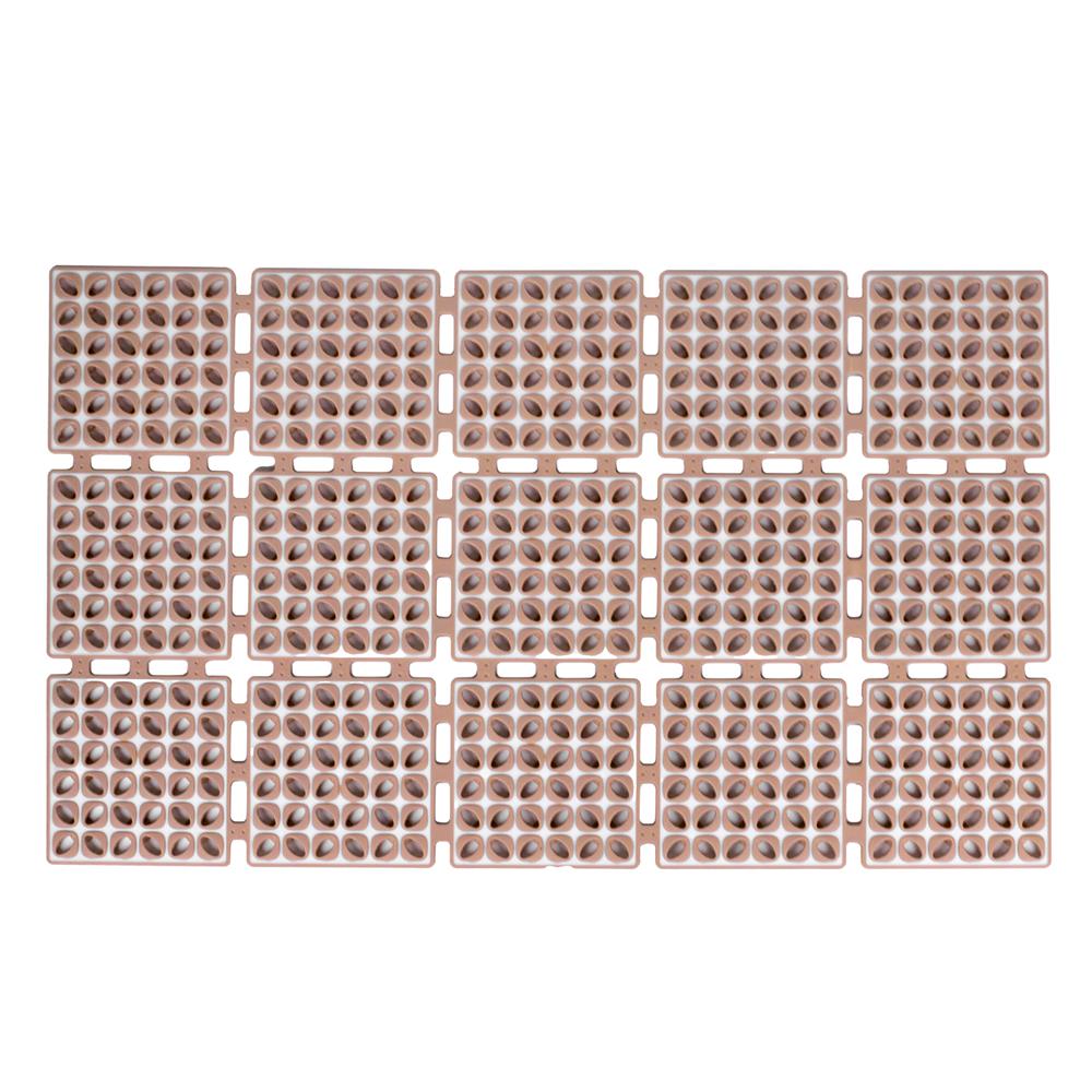 แผ่นกันลื่น HOME LIVING STYLE WAFFLE 40X66 ซม. สีกากี