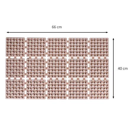 แผ่นกันลื่น HOME LIVING STYLE WAFFLE 40X66 ซม. สีกากี_6