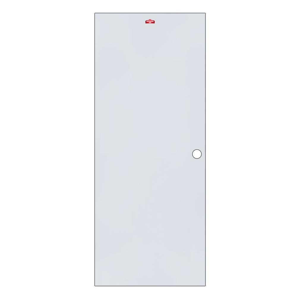 ประตูภายนอกเหล็ก เจาะลูกบิด PROFESSIONAL DOOR D2G 89.2x199.4 ซม. สีเทา