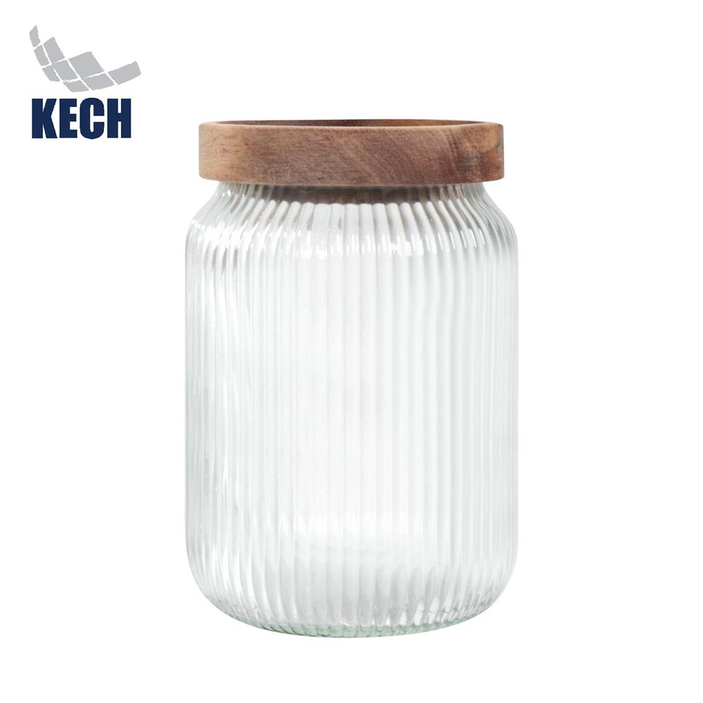 ขวดโหลแก้วฝาดึง 630 มล. KECH TIMBER