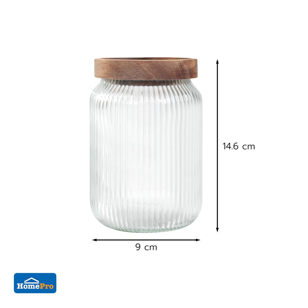 ขวดโหลแก้วฝาดึง 630 มล. KECH TIMBER