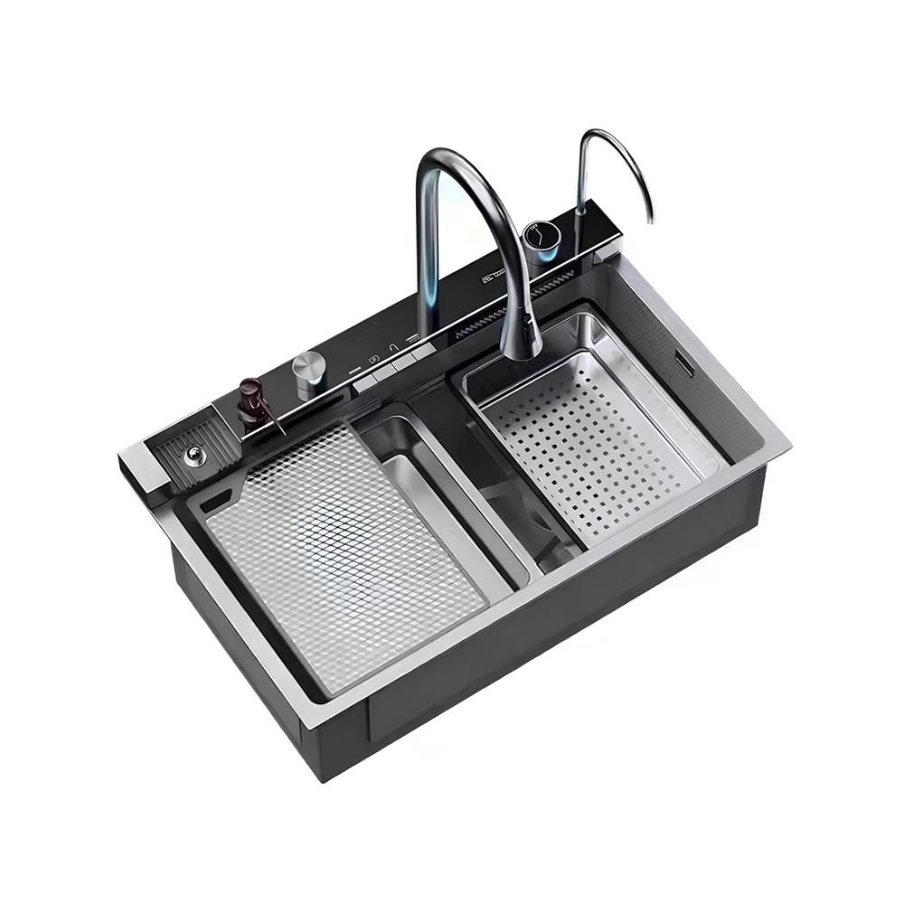 ซิงค์ฝัง 1 หลุม S-FLO NL0058 SM7546-S02B สีดำ