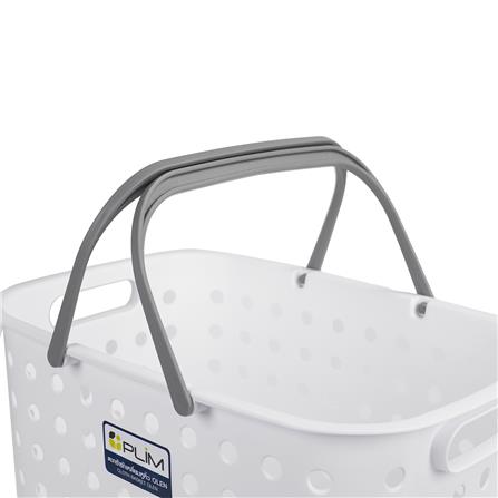 ตะกร้าผ้าเหลี่ยมหูหิ้ว PLIM OLEN SIZE M สีขาว_2