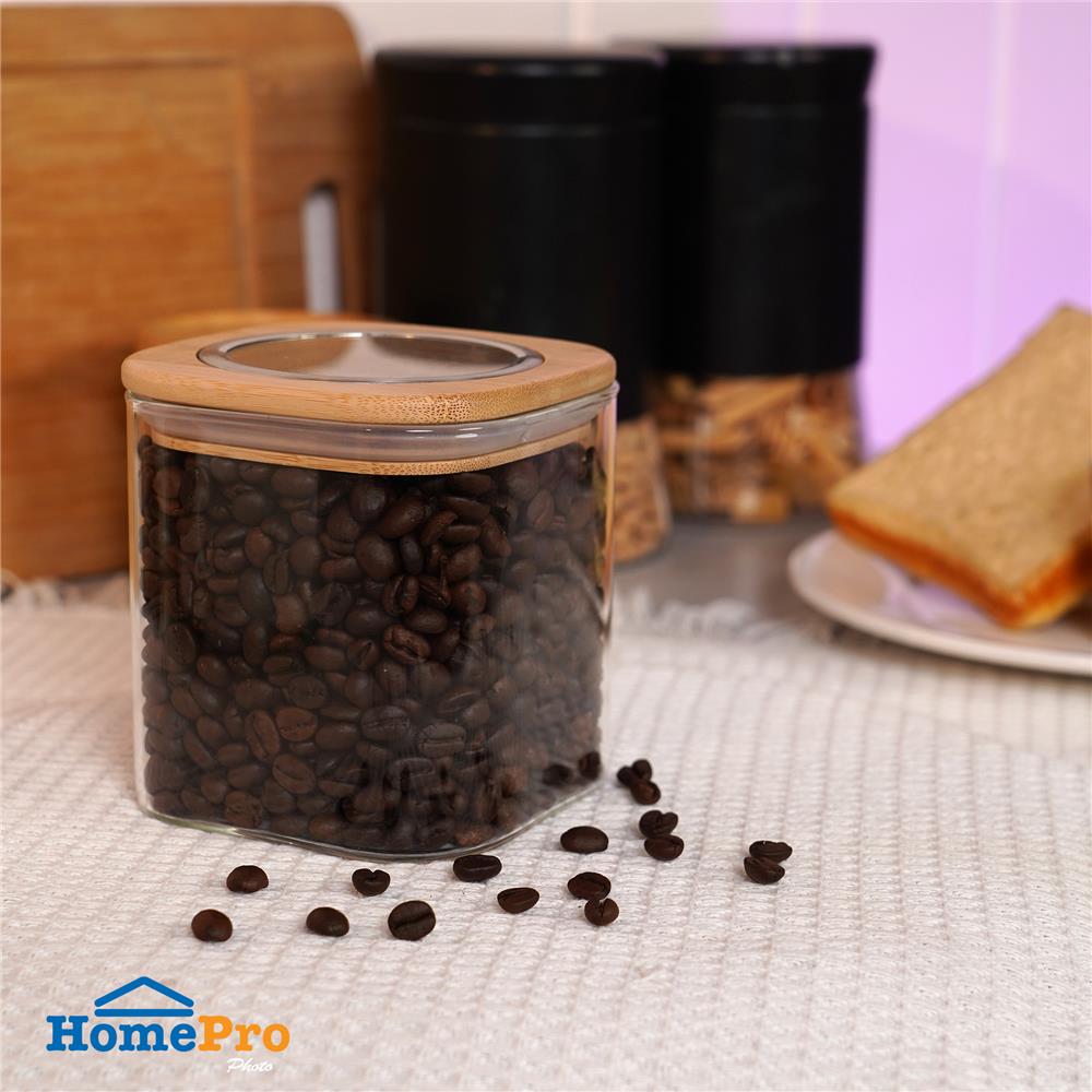 ขวดโหลแก้วโบโรซิลิเกต ฝาดึง 660 มล. KECH CLAIRE