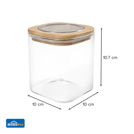 ขวดโหลแก้วโบโรซิลิเกต ฝาดึง 660 มล. KECH CLAIRE_5