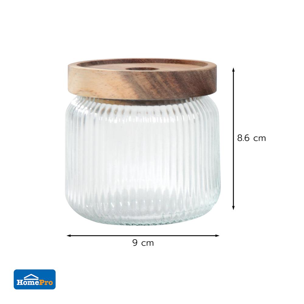 ขวดโหลแก้ว ฝาดึง 270 มล. KECH TIMBER