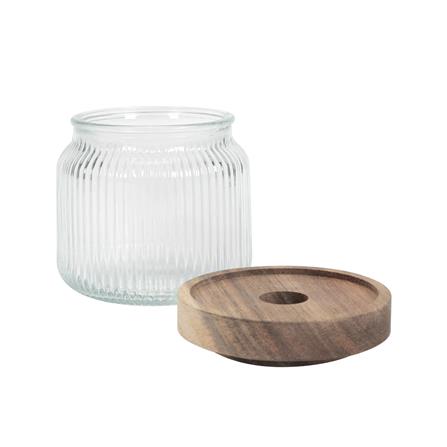 ขวดโหลแก้ว ฝาดึง 270 มล. KECH TIMBER_1