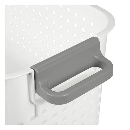 ตะกร้าผ้าเหลี่ยมเตี้ยมีล้อ PLIM OLIS SIZE M สีขาว_2