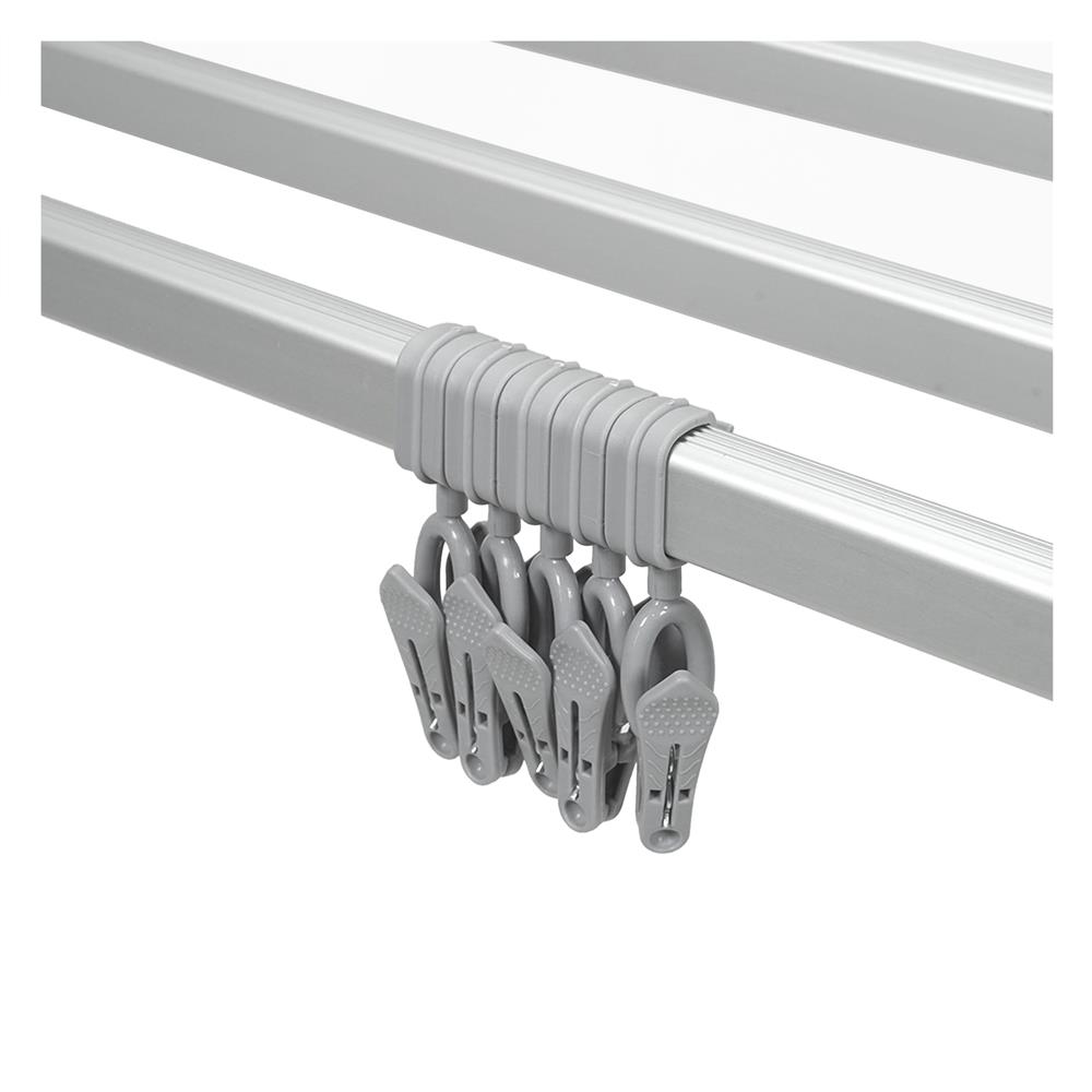 ราวตากผ้าอะลูมิเนียม มีปีกพับได้ 9 เส้น PLIM ALUFLEX 1.5 เมตร