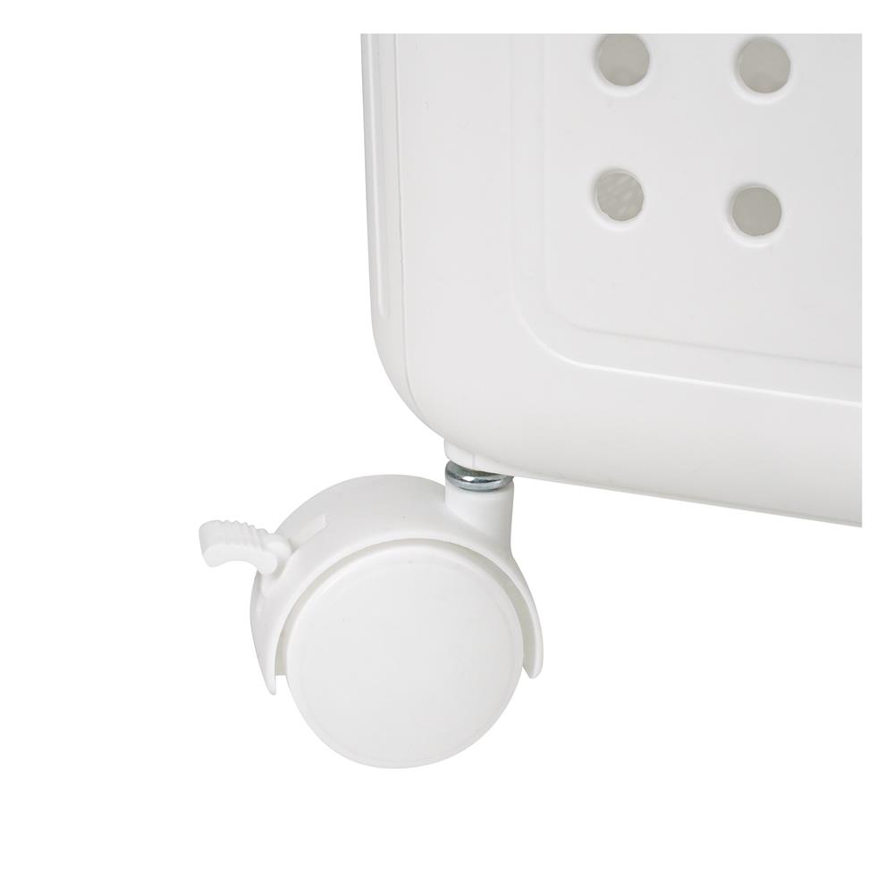 ตะกร้าผ้าเหลี่ยมสูงมีล้อ PLIM OLIS SIZE L สีขาว