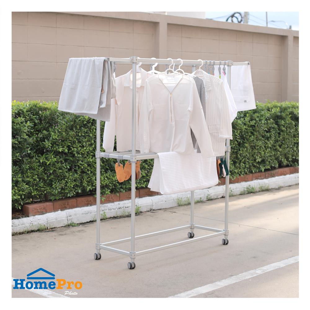 ราวตากผ้าอะลูมิเนียม มีปีกพับได้ 7 เส้น PLIM ALUFLEX 1.2 เมตร