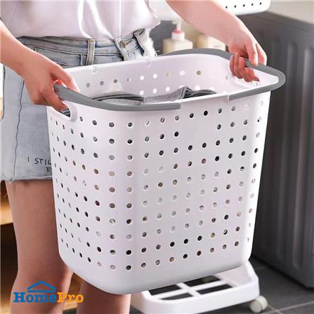 ตะกร้าผ้าเหลี่ยมหูหิ้ว PLIM OLEN SIZE L สีขาว_5