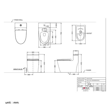 สุขภัณฑ์ 1 ชิ้น HAFELE 495.61.485 3/4.8 ลิตร สีขาว_2