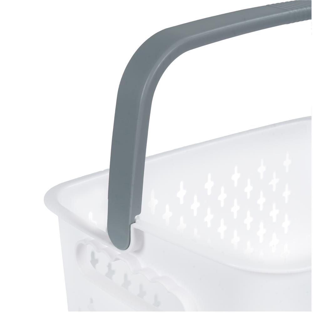 ตะกร้าผ้าเหลี่ยมสูงหูหิ้ว PLIM OLAV SIZE M สีขาว