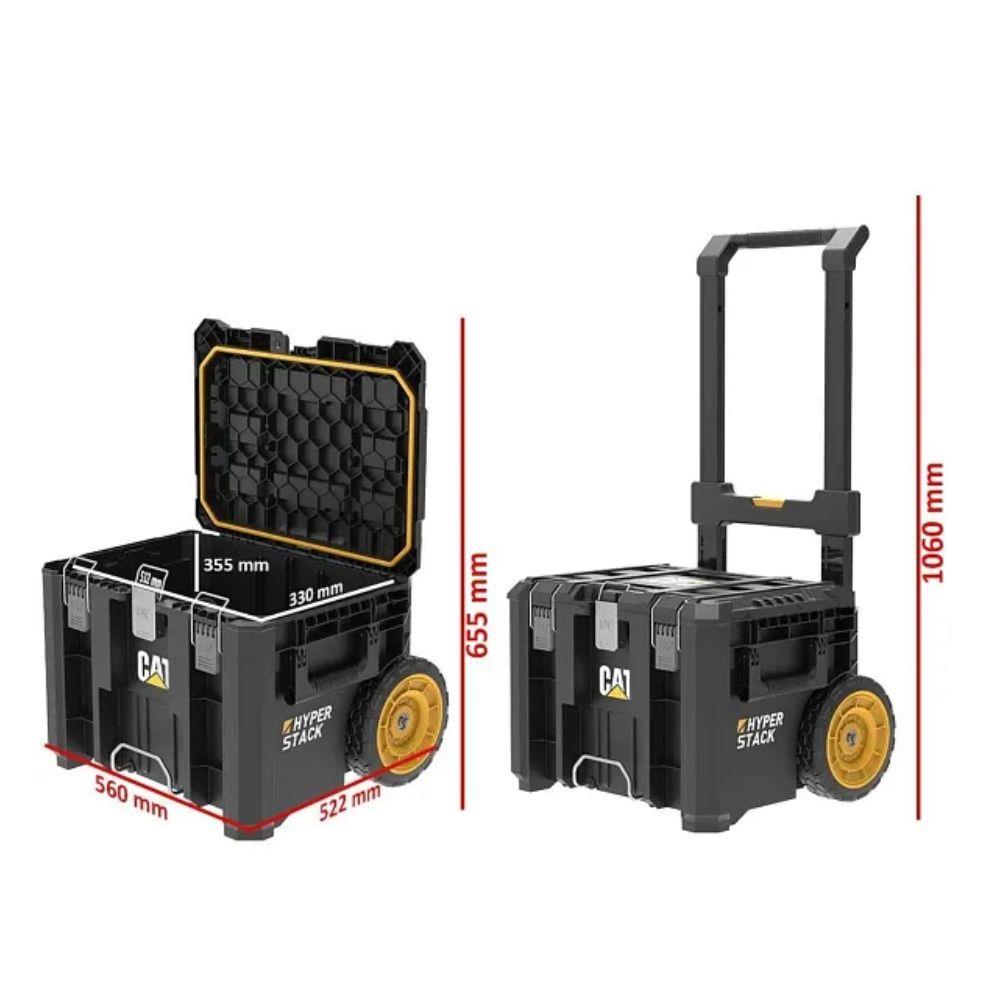 ชุดกล่องเครื่องมือล้อลาก 3 ชิ้น CAT DA41005 สีดำ/เหลือง