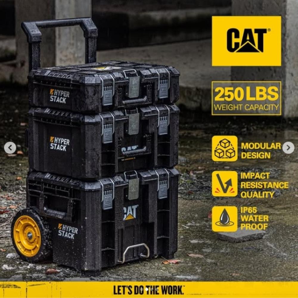 ชุดกล่องเครื่องมือล้อลาก 3 ชิ้น CAT DA41005 สีดำ/เหลือง