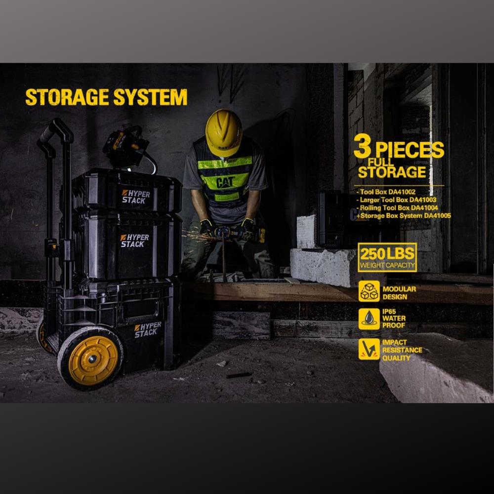 ชุดกล่องเครื่องมือล้อลาก 3 ชิ้น CAT DA41005 สีดำ/เหลือง