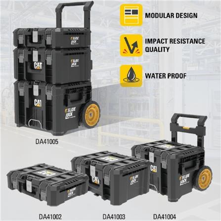 ชุดกล่องเครื่องมือล้อลาก 3 ชิ้น CAT DA41005 สีดำ/เหลือง_7