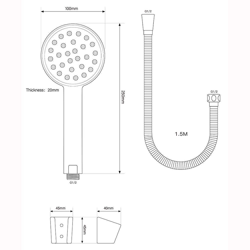 ฝักบัวสายอ่อน 1 ระดับ NOVABATH NVB-HS0110